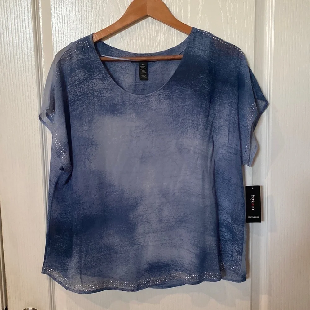 Style & co  size M Marbled look with silver beaded  detail NWT